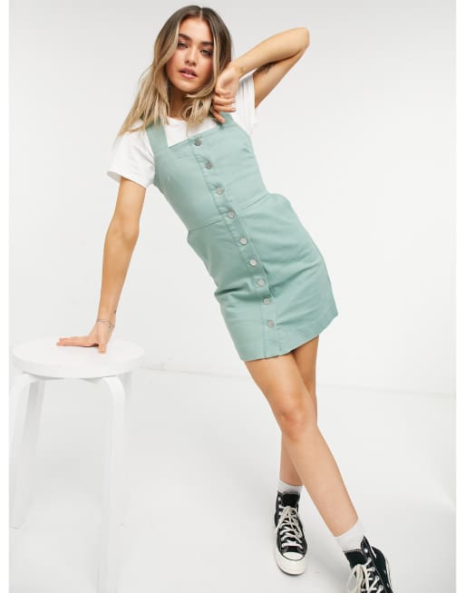 Oasis Denim Dress In Pale Green, 53% OFF