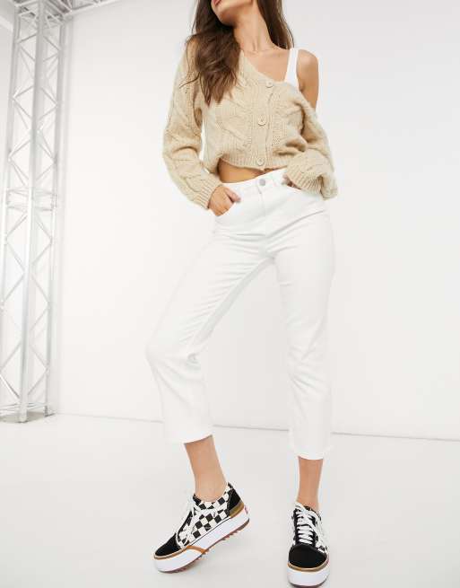Oasis Edie straight leg jean in off white