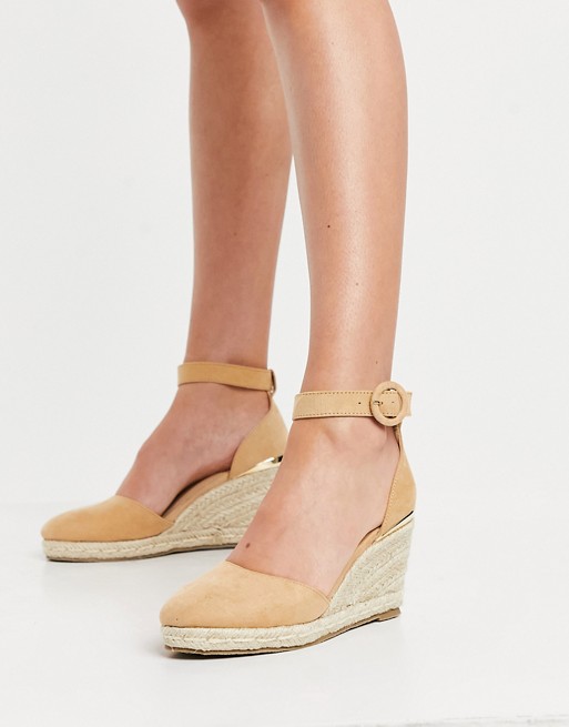 Oasis espadrille wedges in neutral
