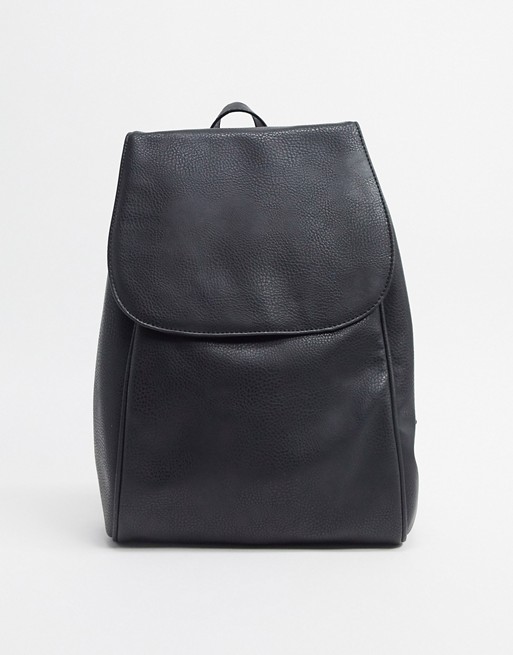 Oasis faux leather backpack in black