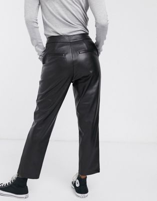 Oasis faux leather cigarette pants in 