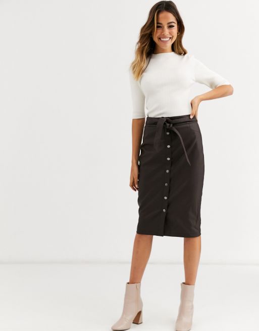 Leather pencil 2025 skirt oasis