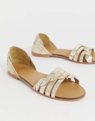 oasis gold sandals