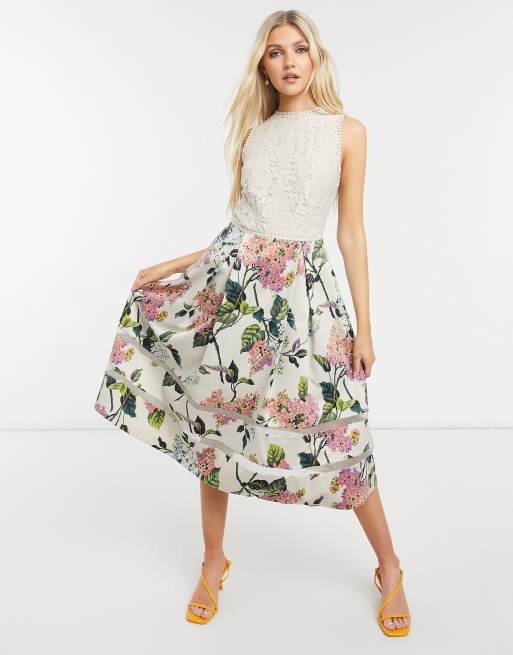 Oasis floral 2025 midi dress