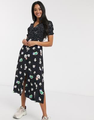 oasis denim midi dress