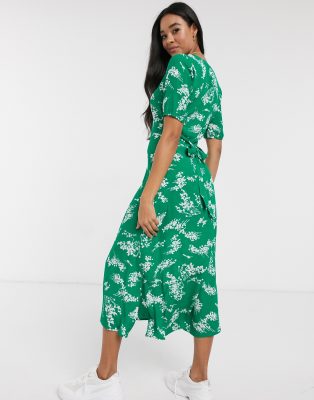 oasis green floral dress