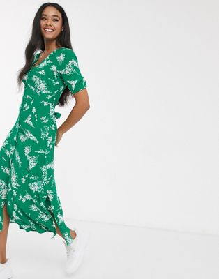 oasis printed midi dress