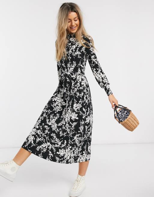 Oasis floral print midi clearance dress