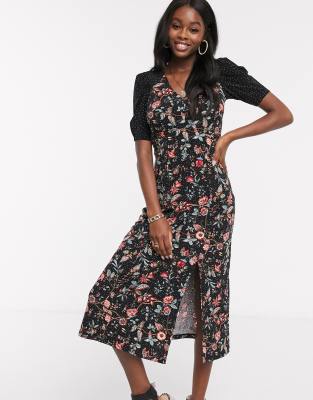 oasis floral midi dress