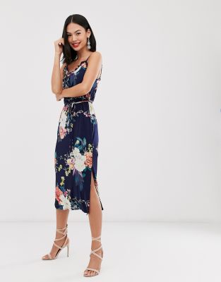 oasis navy midi dress