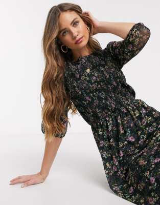 oasis smudge print dress