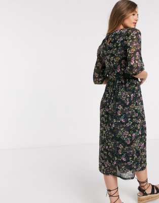 oasis navy floral dress