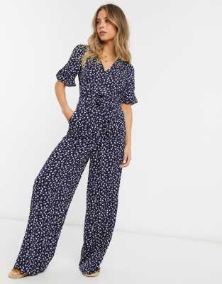 oasis black floral jumpsuit