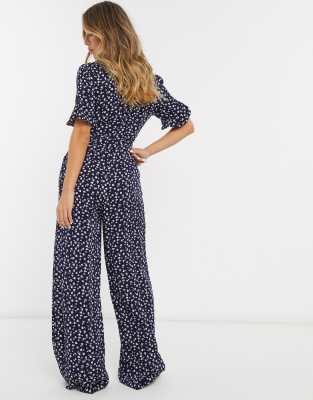 oasis black floral jumpsuit