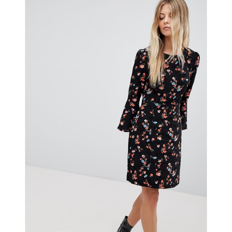 Oasis flute hotsell sleeve dress