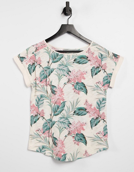 Oasis floral t-shirt in white