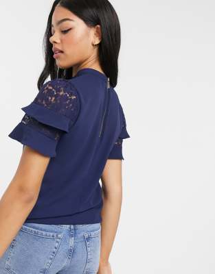 asos navy top