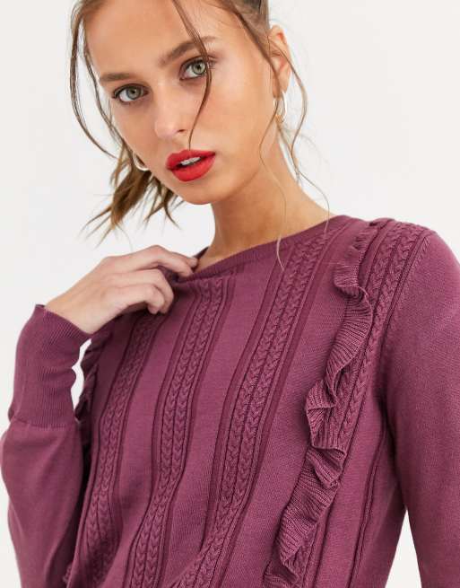 Oasis frill shoulder clearance jumper