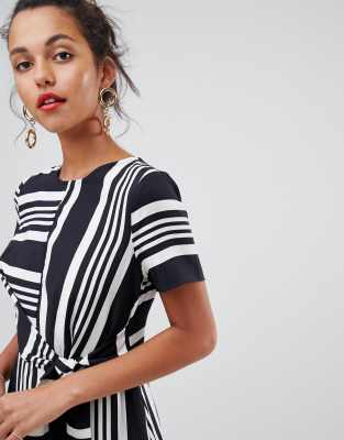 oasis black and white dress