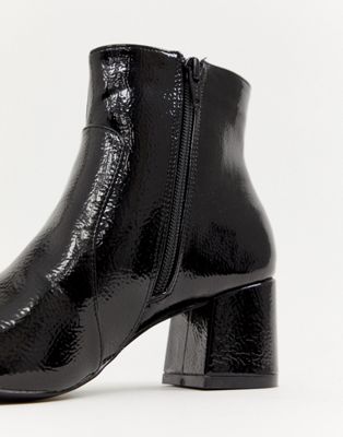 Oasis heeled ankle boots in black 