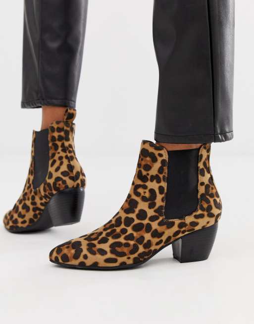 Leopard print sale boots asos