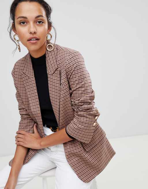 Oasis heritage check blazer in check