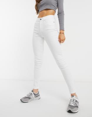 Oasis high waist skinny jeans in white