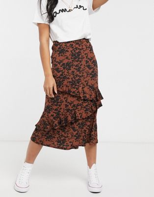 oasis animal print skirt