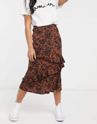 oasis animal print skirt