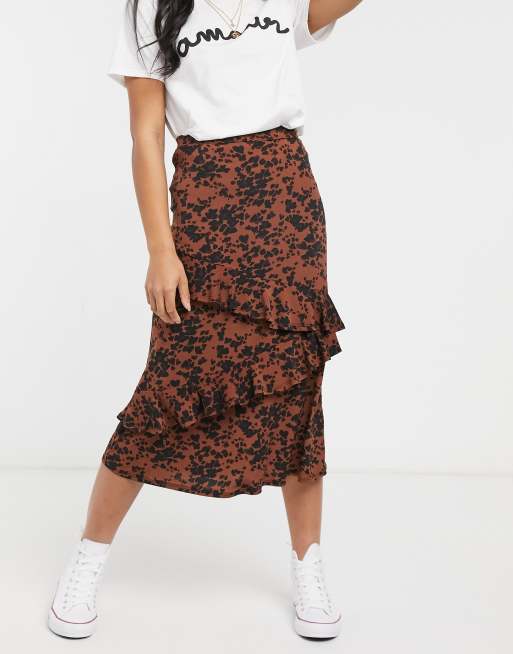 Animal print midi outlet skirt oasis