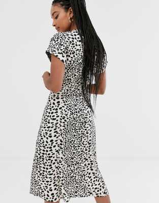 oasis leopard midi dress