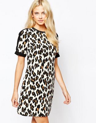 cheetah print shift dress