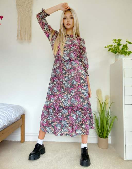 Oasis purple floral clearance dress