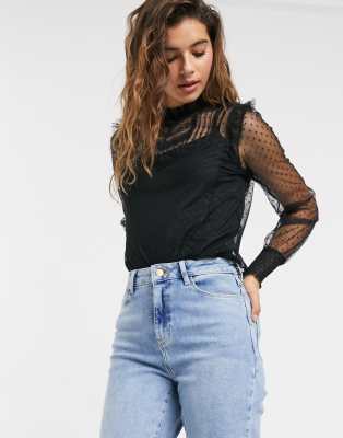 sheer blouse asos