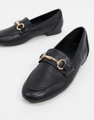 Oasis metal detail loafers in black | ASOS