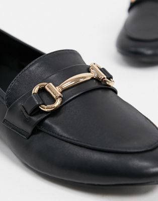 Oasis metal detail loafers in black | ASOS