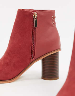 tan mid heel ankle boots