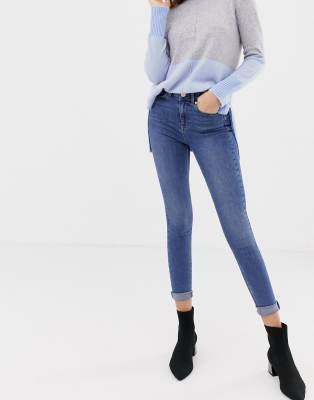 Oasis mid-rise skinny jeans in mid wash | ASOS