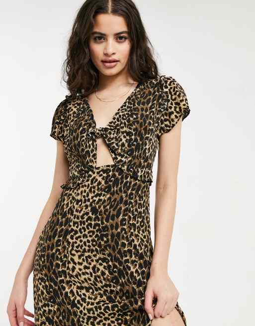 Animal print dress store oasis