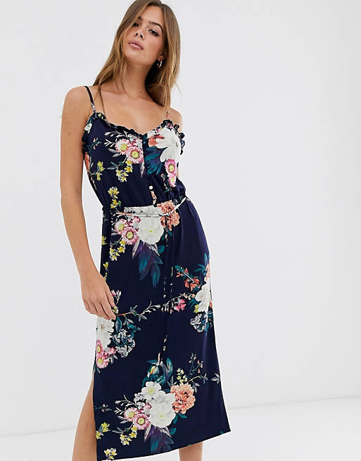 Oasis midi dress in floral print | ASOS
