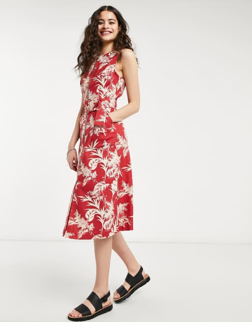 Oasis leaf outlet dress