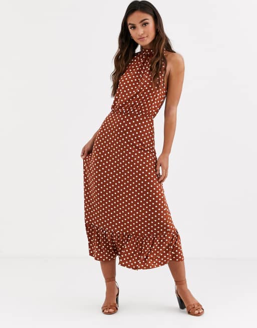 Oasis patched spot midi dress best sale