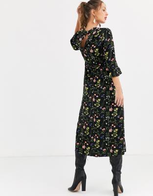 oasis printed midi dress