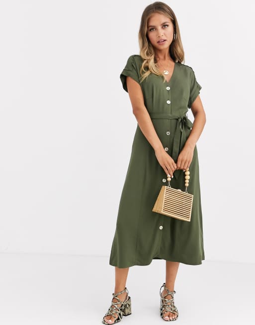 Oasis khaki best sale shirt dress