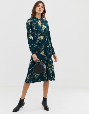 oasis printed midi dress