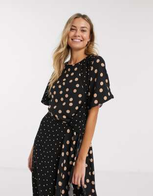 oasis spot patched shirt dress