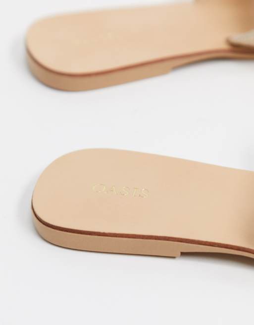 Oasis Mules en paille tress e Naturel