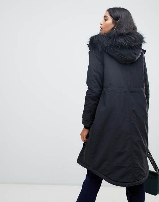 Oasis black outlet coat