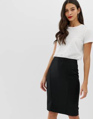 oasis black denim skirt