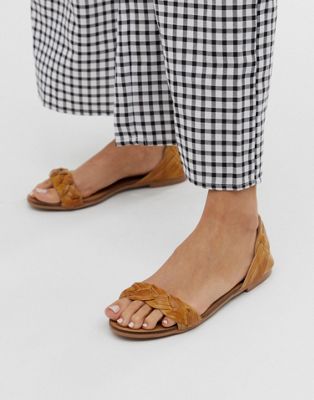 Oasis plaited huarache sandals in tan 